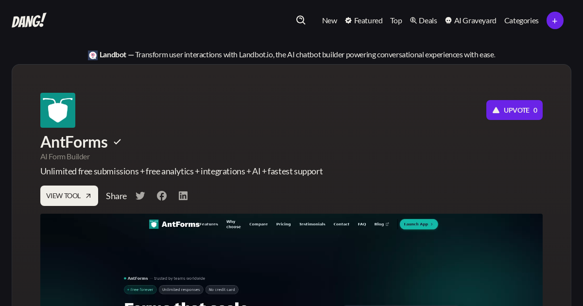 AI Form Builder - AntForms