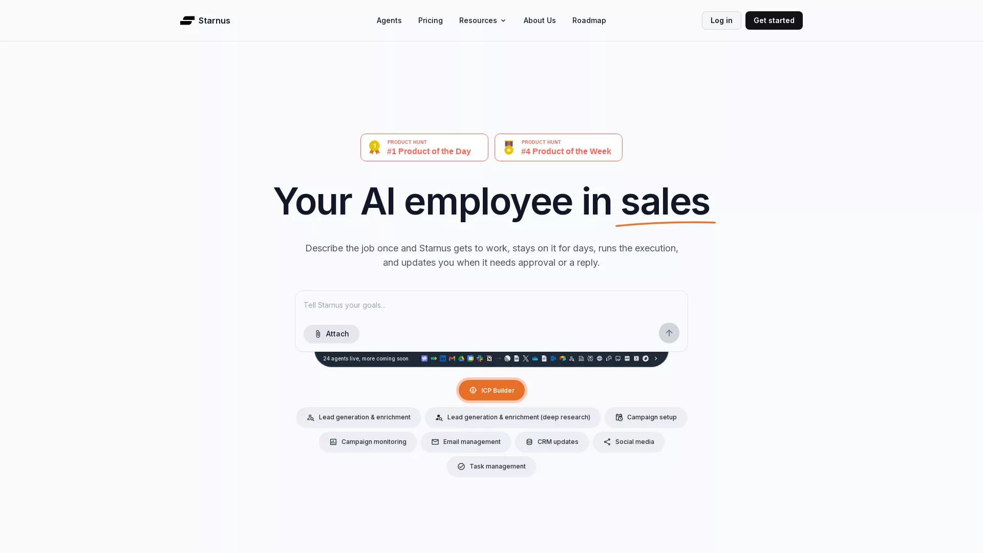 Starnus - Outbound sales automation Website Screenshot