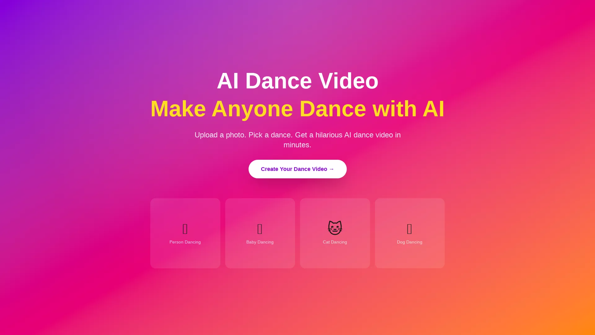 AI Dance Video - marinasoft.ios@gmail.com Website Screenshot