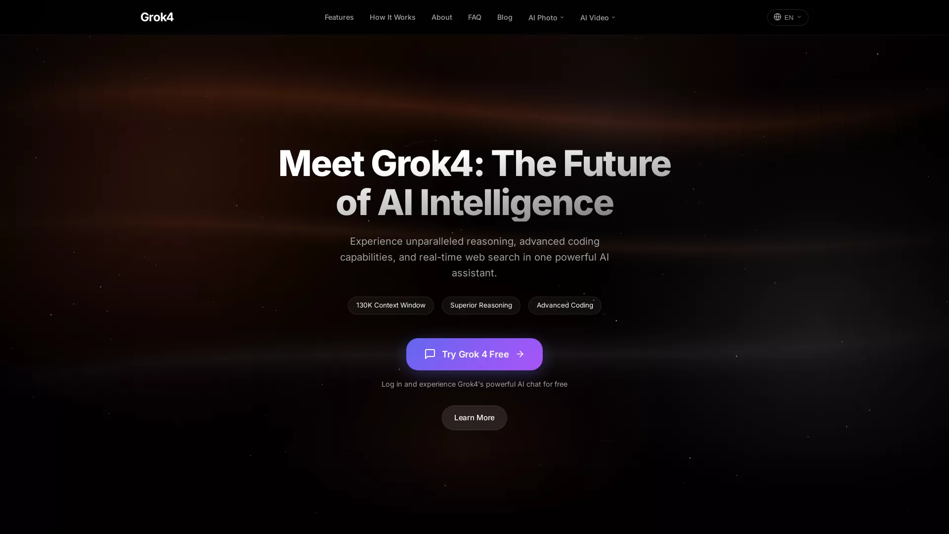 GrokAI - AI Multimedia Platform Website Screenshot