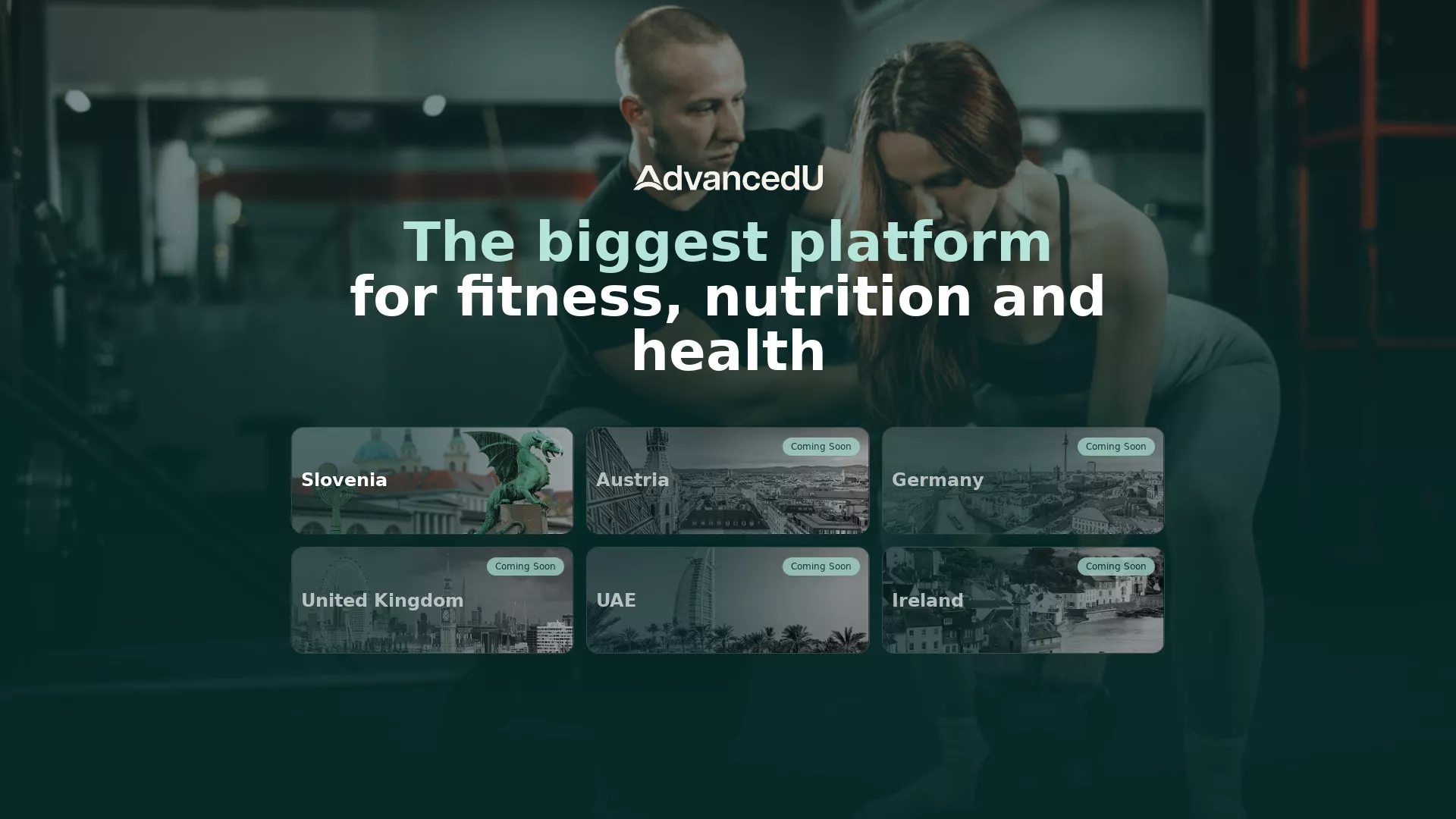 AdvancedU - AI Training & Nutrition planning tool Website Screenshot