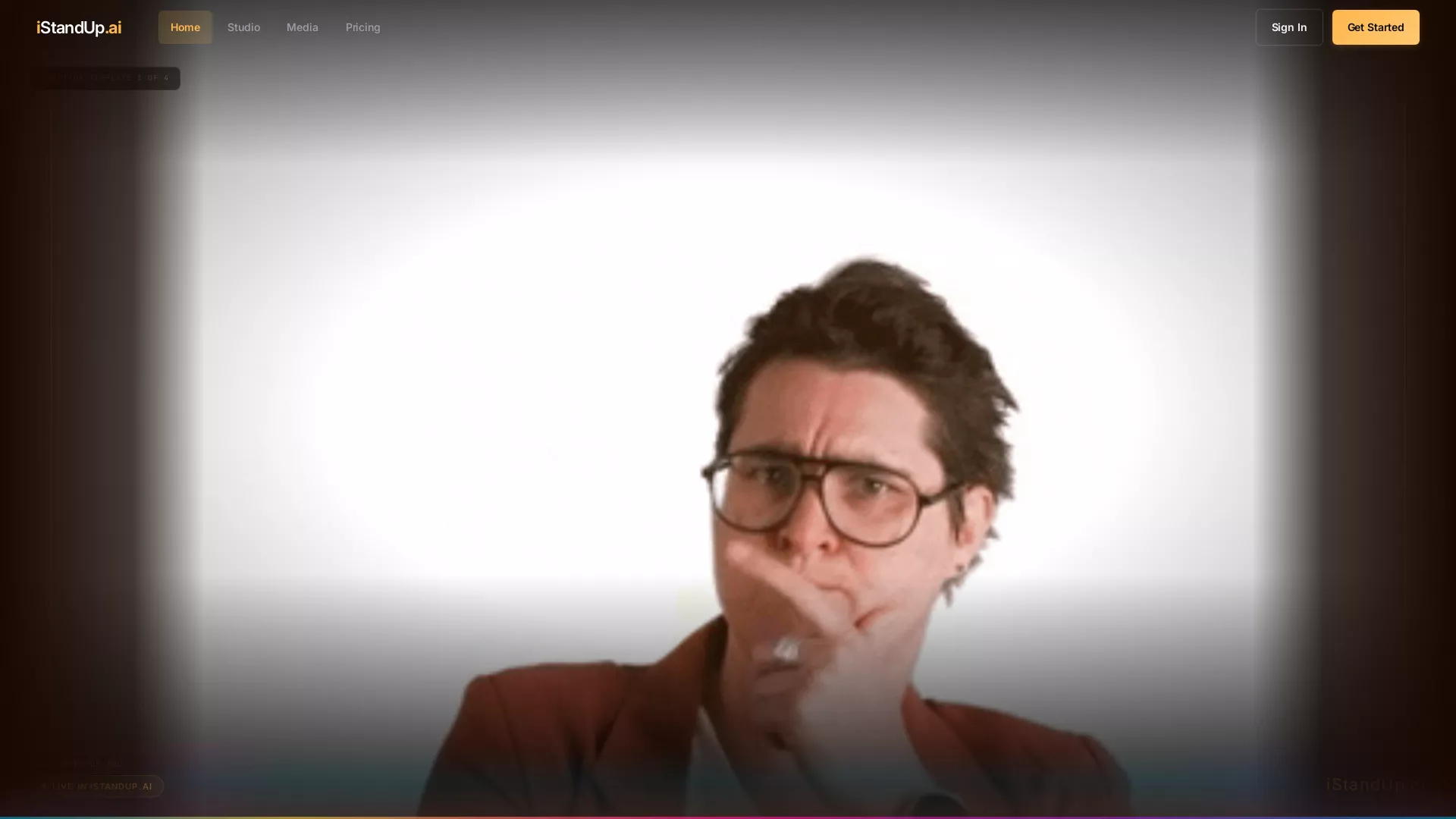 iStandUp - AI Video generation Website Screenshot