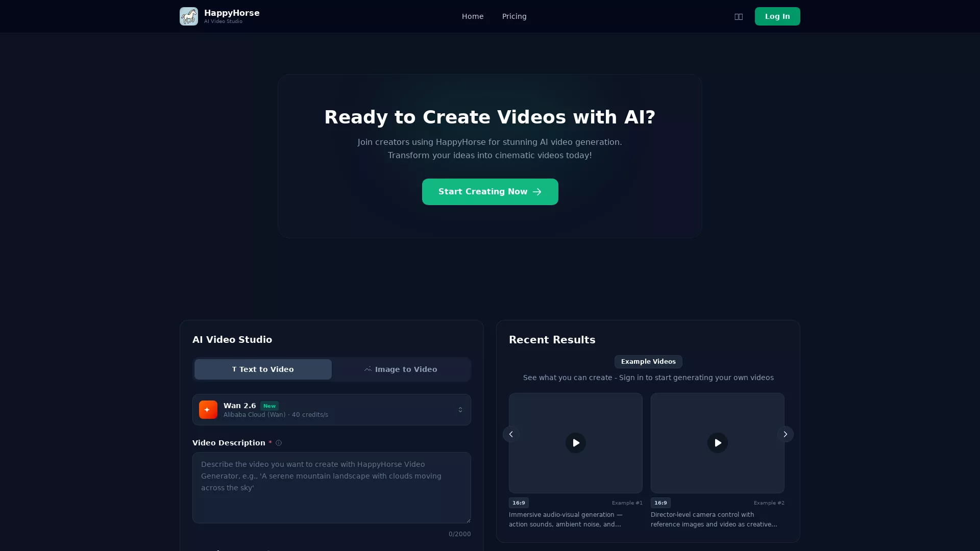 HappyHorse - Cinematic AI Video，Native Audio-Sync AI，Character Consistency AI，Sora Alternative 2026，Multimodal Transformer Engine Website Screenshot