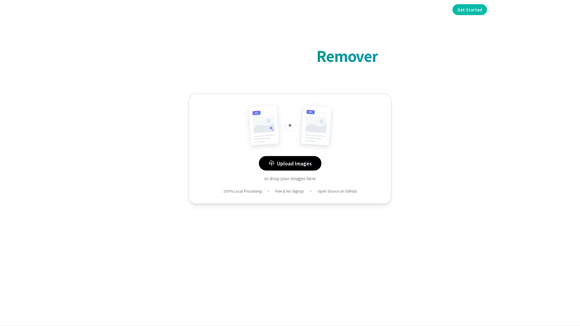 GeminiWatermarkRemover - Watermark Removal Tool Website Screenshot