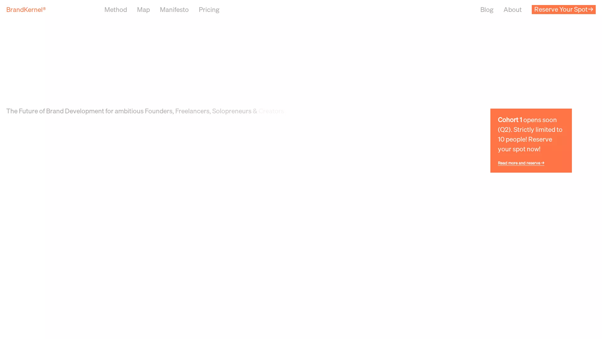 BrandKernel - Brand Identity Platform for Founders Website Screenshot