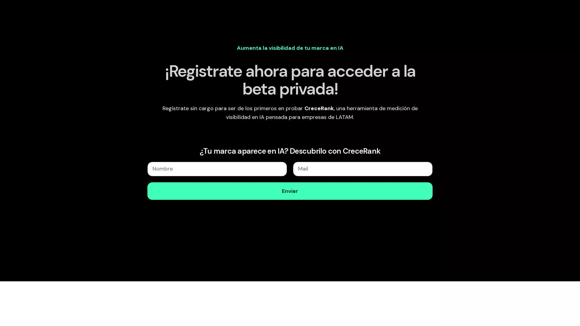 Crecerank - Get ChatGPT to recommend your business Website Screenshot