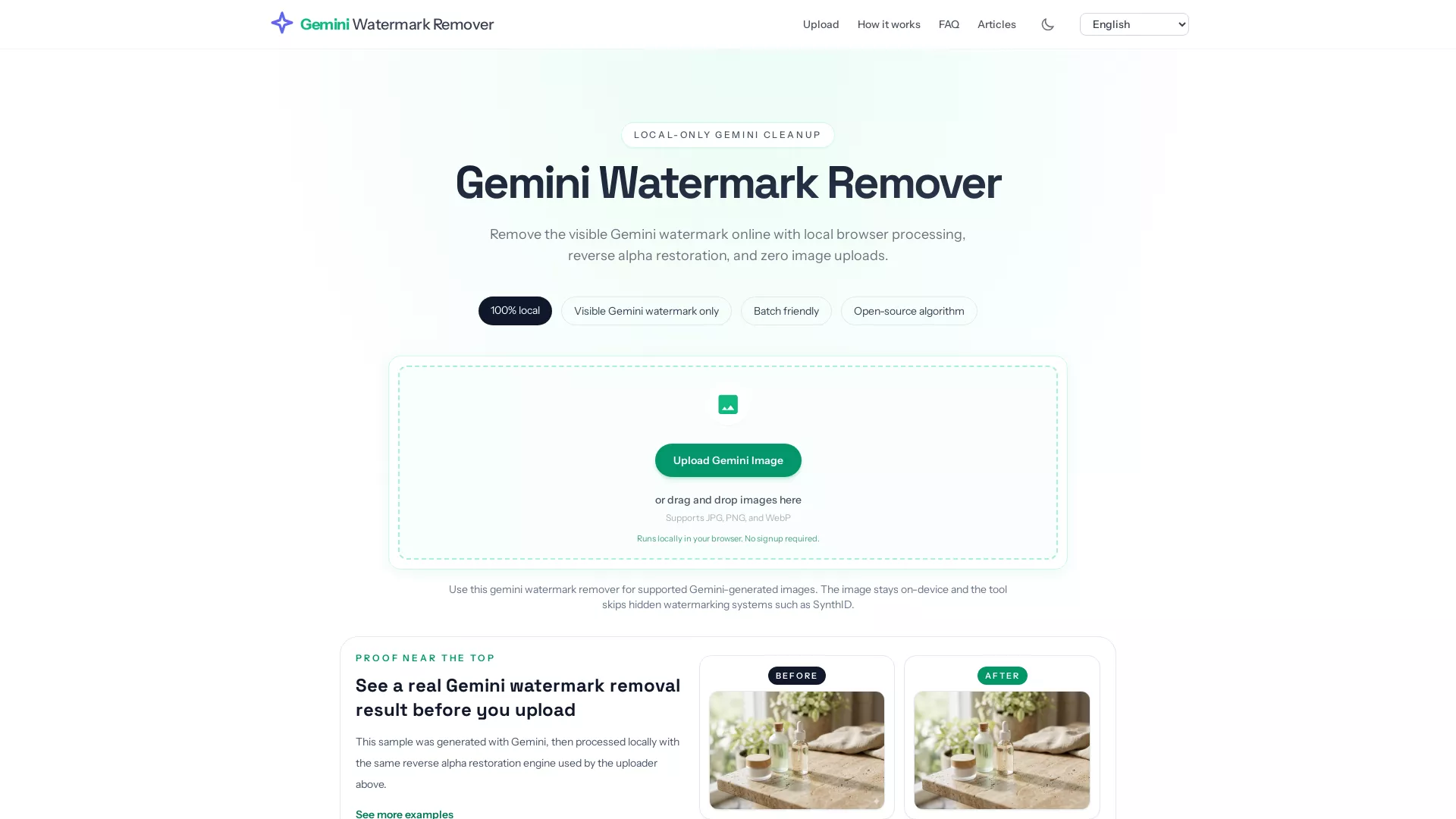 WatermarkZero - Watermark Removal Tool Website Screenshot