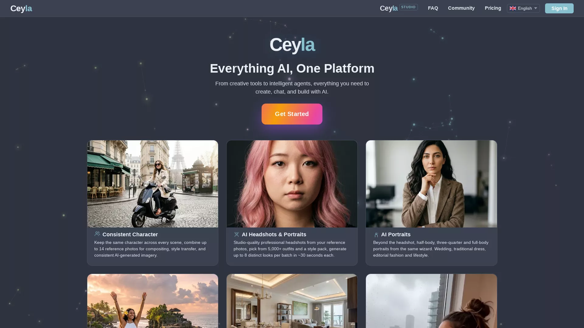 Ceyla AI - AI Image generation Website Screenshot