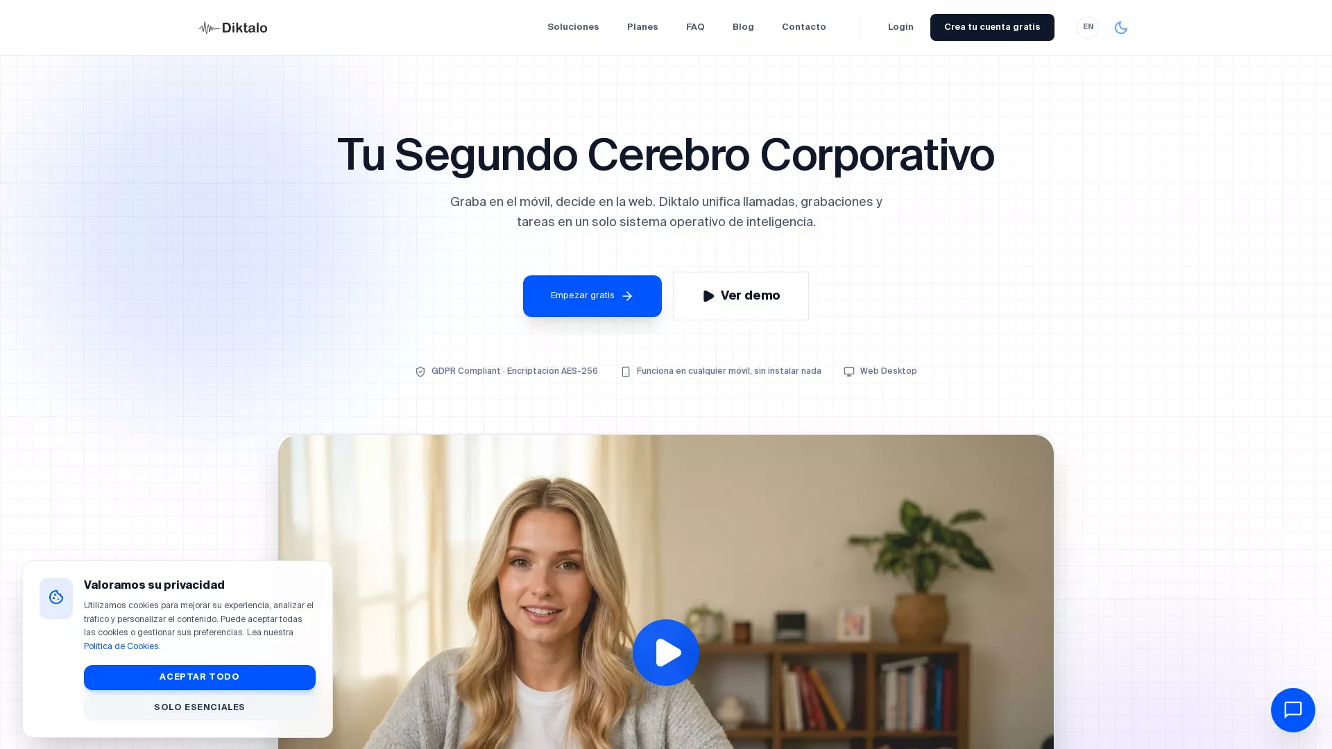 Diktalo - AITranscriptionSpeechRecognition Website Screenshot