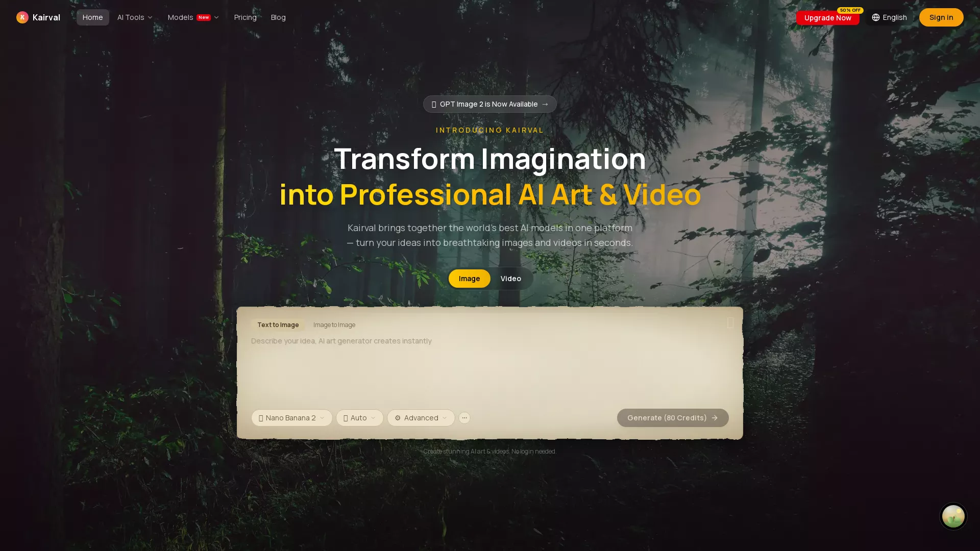 Kairval Ai - Ai Image & Video Tool Website Screenshot