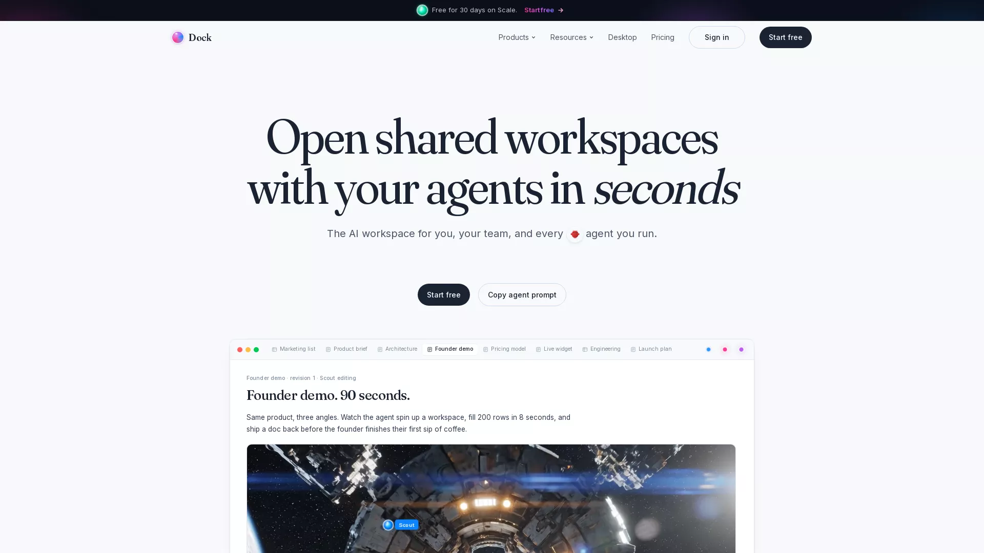 Dock - AI collaboration tool  Website Screenshot