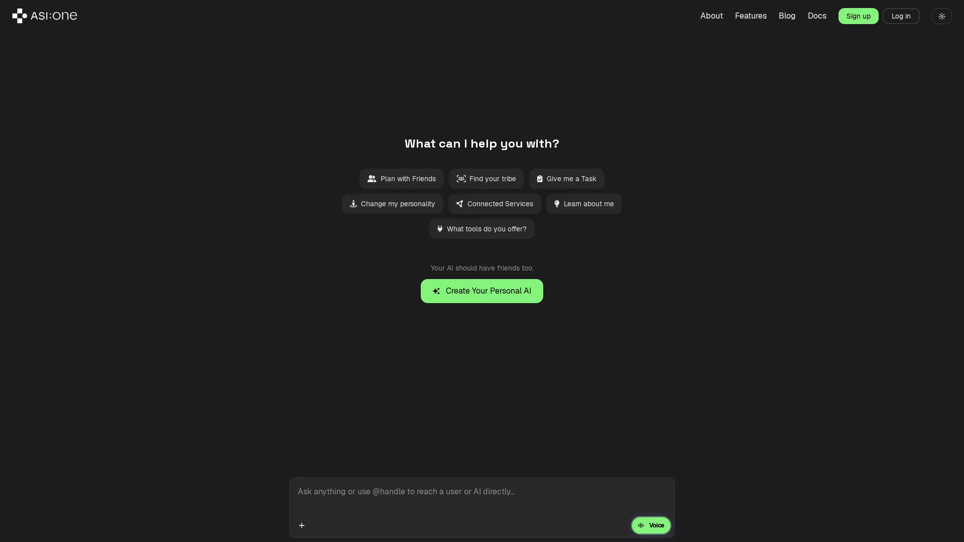 ASIOne - AI Task Management Tool Website Screenshot