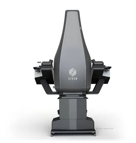 Front view of Steer Remote operator seat for remote machinery control