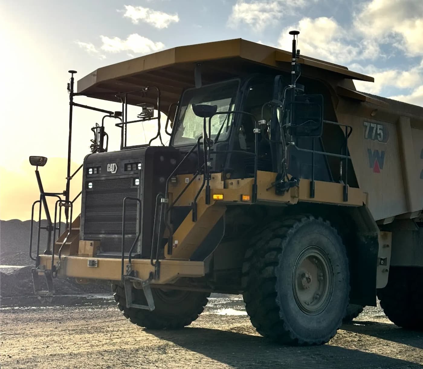 Steer engineer overlooking mountain quarry landscape at Sibelco remote operations site