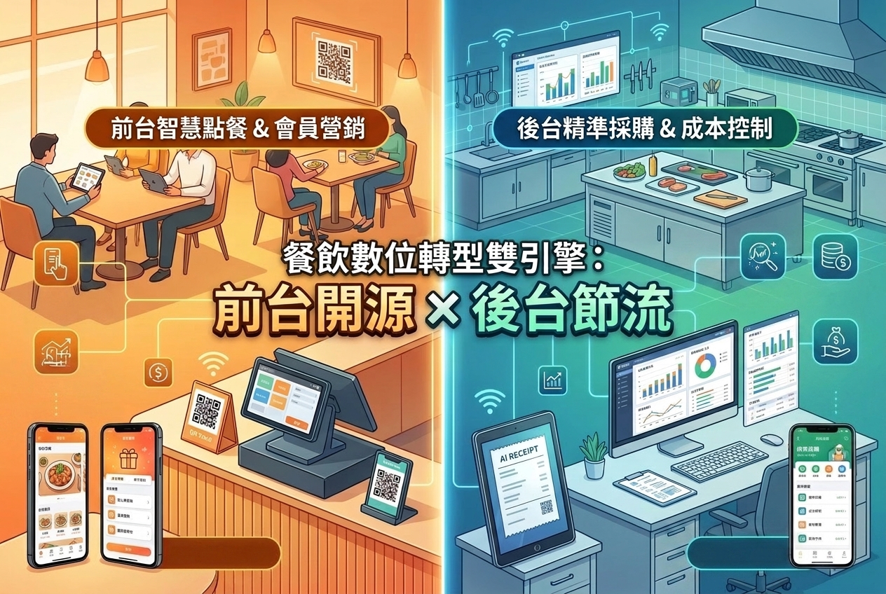Costflows vs MaiFood 大麥智能餐飲:前台點餐 vs 後台成本採購系統怎麼選?