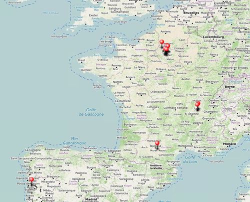 Carte des ateliers