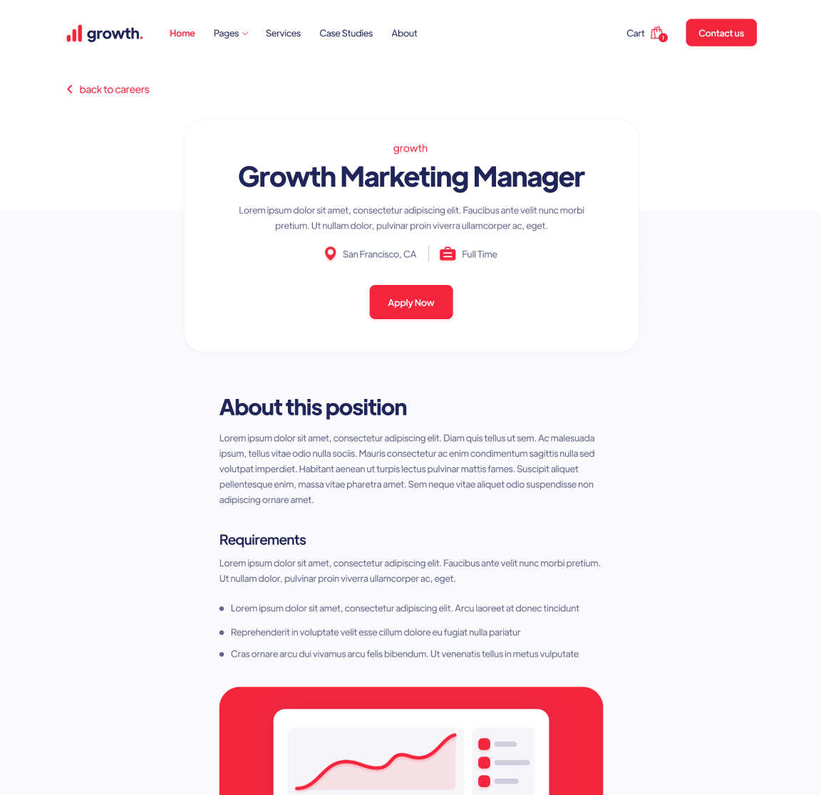 Career Single - Growth Webflow Template