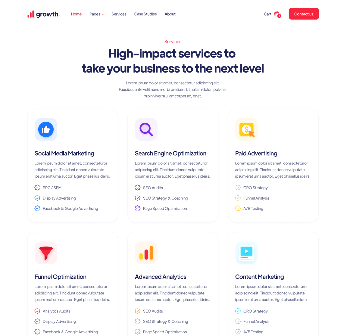 Services - Growth Webflow Template
