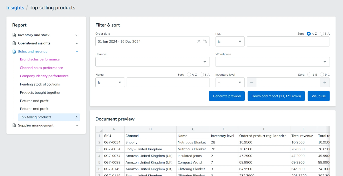 Take control of inventory and plan ahead