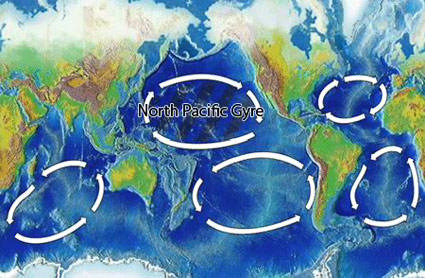 North Pacific Gyre World Map