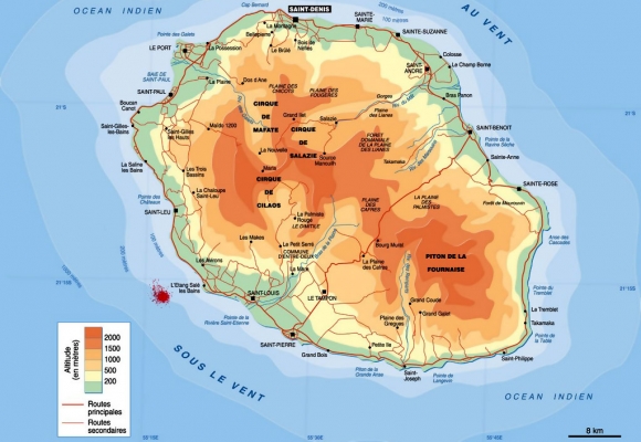 map of Reunion