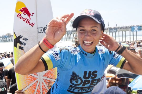 Sally Fitzgibbons looking ecstatic