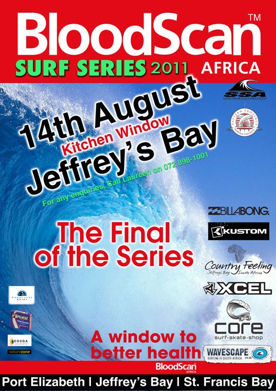 Bloodscan event Poster 14 August 2011 kitchen Windows Jeffreys Bay