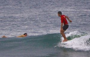 Semi finalist, Ludi Du Toit (EP) with a hang 10