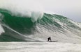 Richard Wall was charging most of the big lefts as usual. Photo: Peter Lambert.
