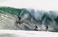 The Family Wave. Jake Kolnik, Mike Schlebach and James Lowe as seen in the video that featured previously in the week by Alan Robb, namely Family Wave. Photo: Peter Lambert.