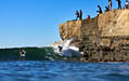 You can drop into the wave, literally. Date: 3 Novemeber 2009. Photo: O Neill