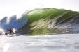 Kinda reminds me of the Outer Kom minus the kelp. Serious conditions called for serious surfing.