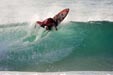 Day 7. Brandon Jackson giving a fine display of power surfing. photo: Greg Ewing/Quiksilver