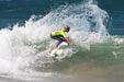 Day 1. Durbanite Chris Frolich snapping off the top on a left hander in the tricky onshore conditions at New Pier today. Photo: Greg Ewing/Quiksilver