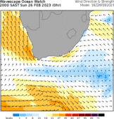 Surface wind speed and direction