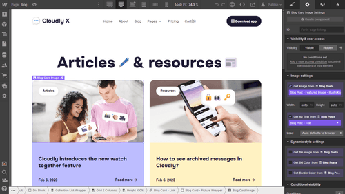 CMS Content - Cloudly X Webflow Template