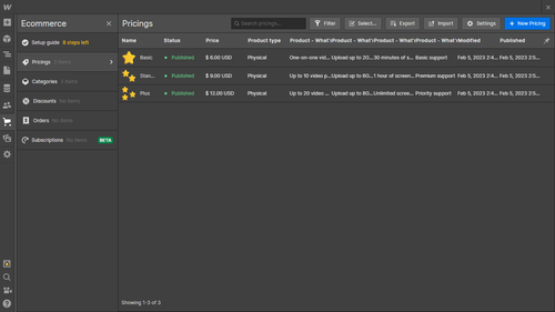 eCommerce Collection - Cloudly X Webflow Template