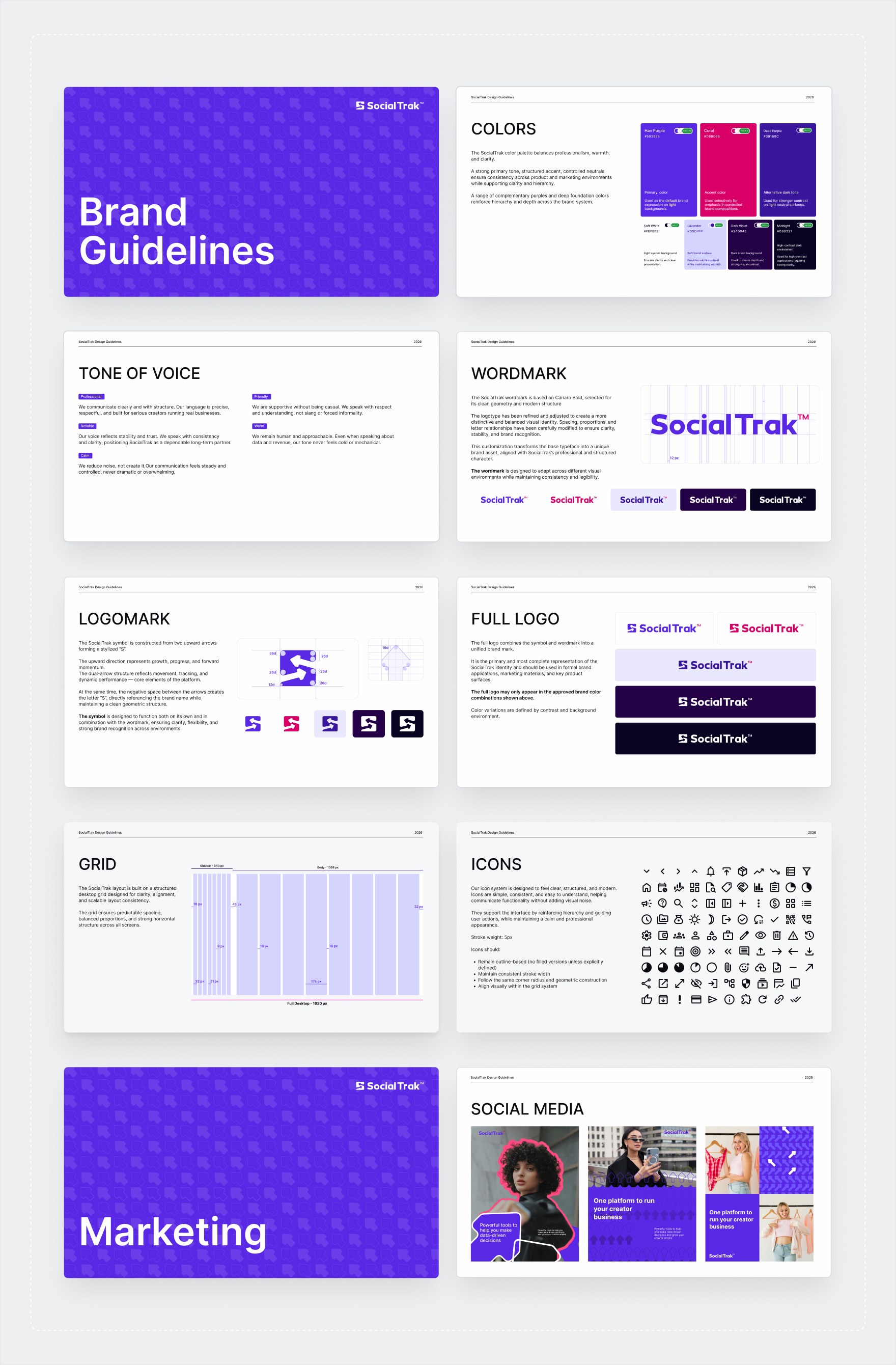 SocialTrak: Brand Identity for a SaaS Analytics Platform