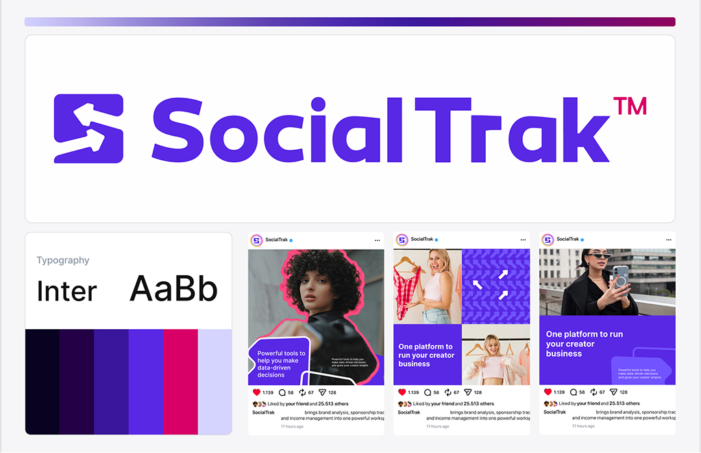 SocialTrak: Brand Identity for a SaaS Analytics Platform