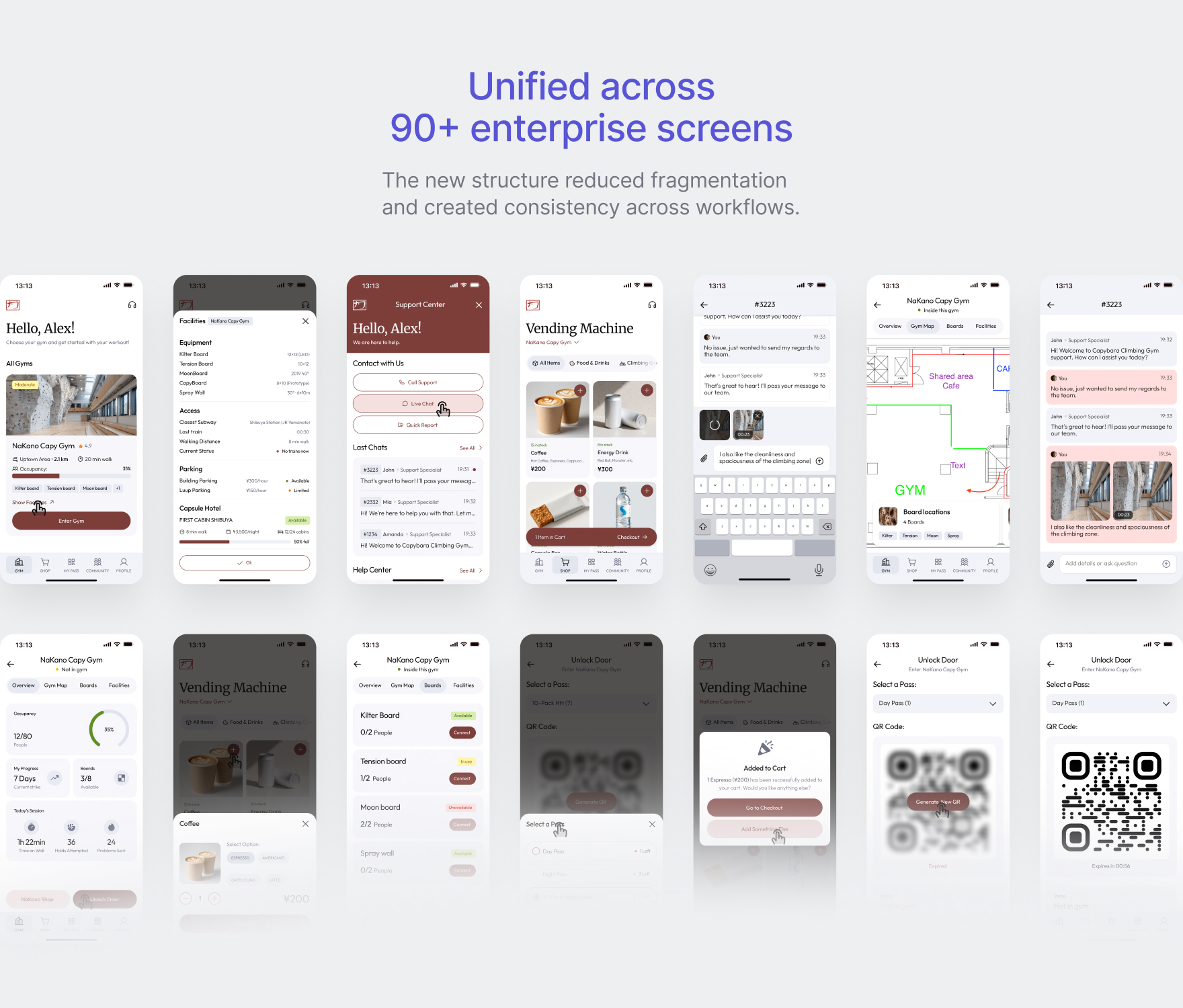 Capybara Climbing Gym App Design