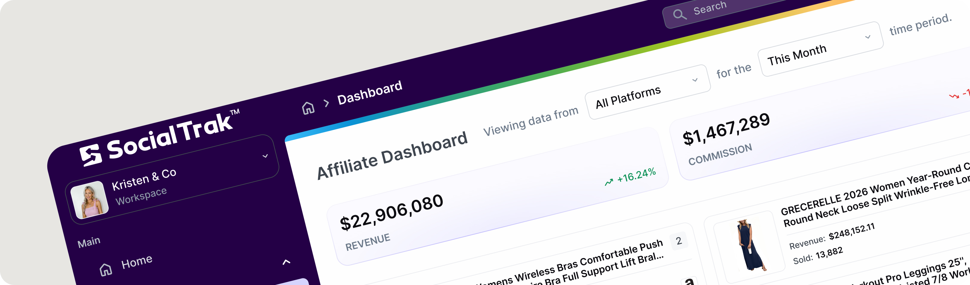 SocialTrak Creator Business Management Platform