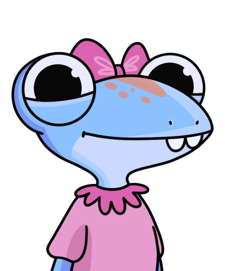 blue little girl lizard