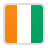 Flag of Ivory Coast with vertical stripes of orange, white, and green.