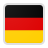 Flag of Germany with horizontal black, red, and gold stripes.