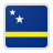 Flag of Curaçao with a blue field, yellow horizontal stripe near the bottom, and two white five-pointed stars in the top left corner.