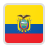 Flag of Ecuador with horizontal bands of yellow, blue, and red and the national coat of arms in the center.