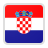 Flag of Croatia featuring red, white, and blue horizontal stripes with a red and white checkered shield in the center.