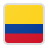 Flag of Colombia with horizontal stripes of yellow, blue, and red.
