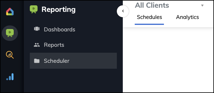 Step five to set up your Reporting Dashboards with ReportGarden is to schedule your report.