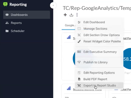 Step four to set up your Reporting Dashboards with ReportGarden is to choose a report template.